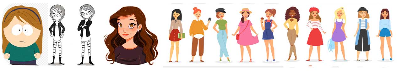 کاراکتر چند بعدی دختر کاراکتر چند بعدی دختر