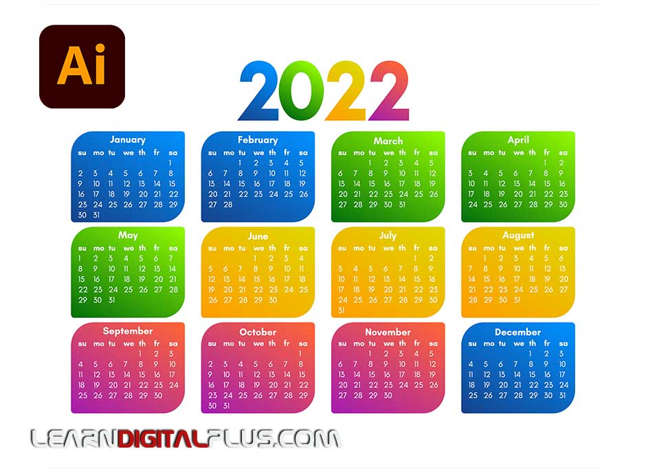 وکتور تقویم 2022